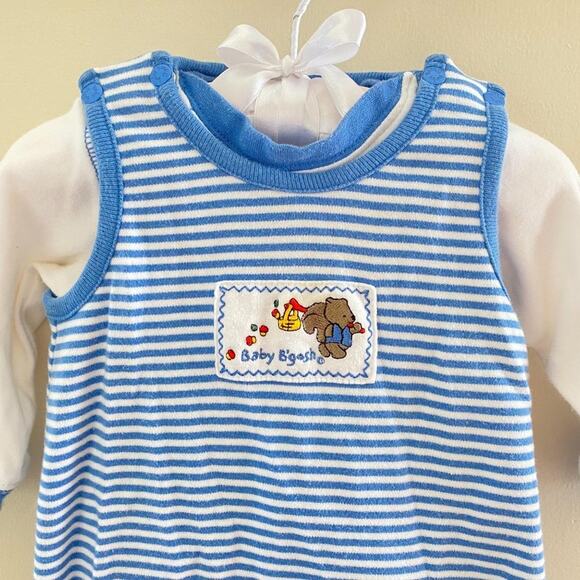 Vintage OshKosh B'gosh Squirrel Overalls Set 3-6 M - Picture 2 of 11